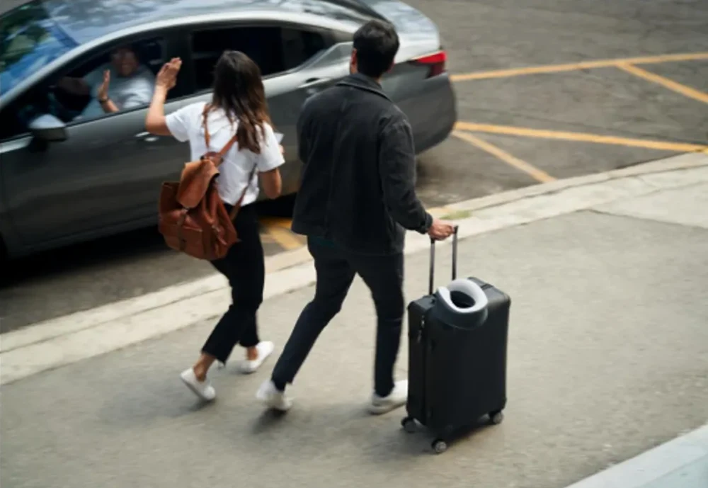 Travellers meeting a private vehicle